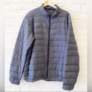 Men’s Trew Gear Super Down Shirt Jacket Puffer Large Gray
